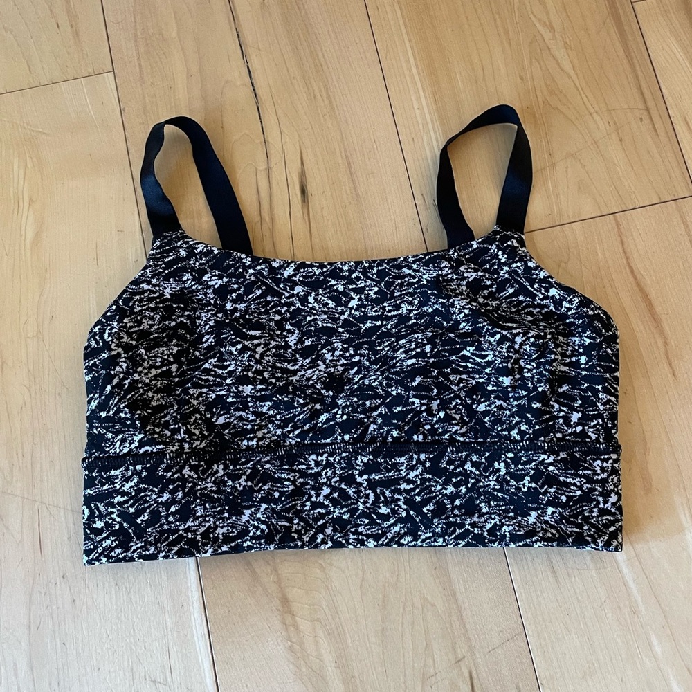 Lululemon Black & White Printed Sports Bra